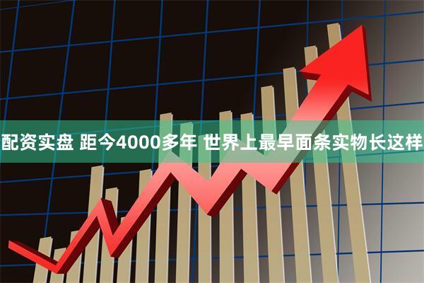 配资实盘 距今4000多年 世界上最早面条实物长这样